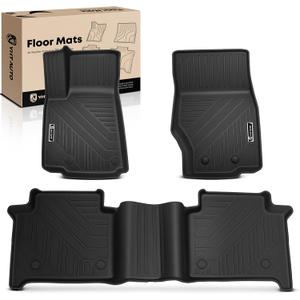 YHTAUTO Automotive Floor Mats for Jeep Grand Cherokee WL 2022-2025
5 Seats | TPE All Weather Car Mats, Anti-Slip & Custom Fit Floor Liners | Front & 2nd Row, Black, Set of 3