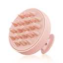HEETA Hair Scalp Massager for Hair Growth, Shampoo Brush, Scalp Scrubber Exfoliator with Soft Silicone Bristles for Dandruff Removal to Relieve Stress, Wet Dry Use Updated Material, Pink