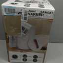 SAMEAT Heated Towel Warmers for Bathroom - Large Towel Warmer Bucket, Wood Handle, Auto Shut Off, Fits Up to Two 40"X70" Oversized Towels, White