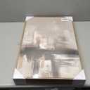 KUVIOKE Abstract Gray Framed Wall Art Neutral Brown Artwork Painting Morden Minimalist Wall Decor Rustic Home Decor 16x24in (Natural Framed)