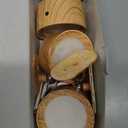 LED Wall Mounted Lights, 2 Pack Rechargeable Wall Sconce Lamps, 3 Color Temps & Remote and Touch, 360° Rotation Dimmable Cordless Wall Light for Study Bedroom Reading Bedside (Wood)