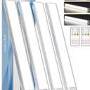 4Pack 16inch Under Cabinet Lighting, Rechargeable Motion Sensor Light Wireless Indoor, Dimmable 3 Color Temps Closet Lights, Under Counter LED Lights for Kitchen, Stairs