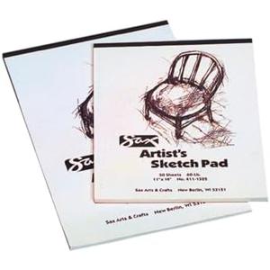 Pack of 4 Sax Artists Sketch Pad - 9 x 12 inches - 50 Sheets per Pad, 60lbs - White - 453692