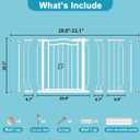 Extra Wide Baby Gate for Doorways 29.9"-53.1", Pressure Mounted Dog Gates With Door, Child Safety Barrier Walk Thru Indoor, Large Babygate Long for Kids Toddler Pet Outside, 30 In Tall White
