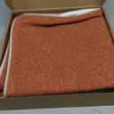 Boucle Throw Pillow Covers for Couch, Living Room, Orange Home Decor with Hidden Zipper, Brown, 18×18in, Pack of 2