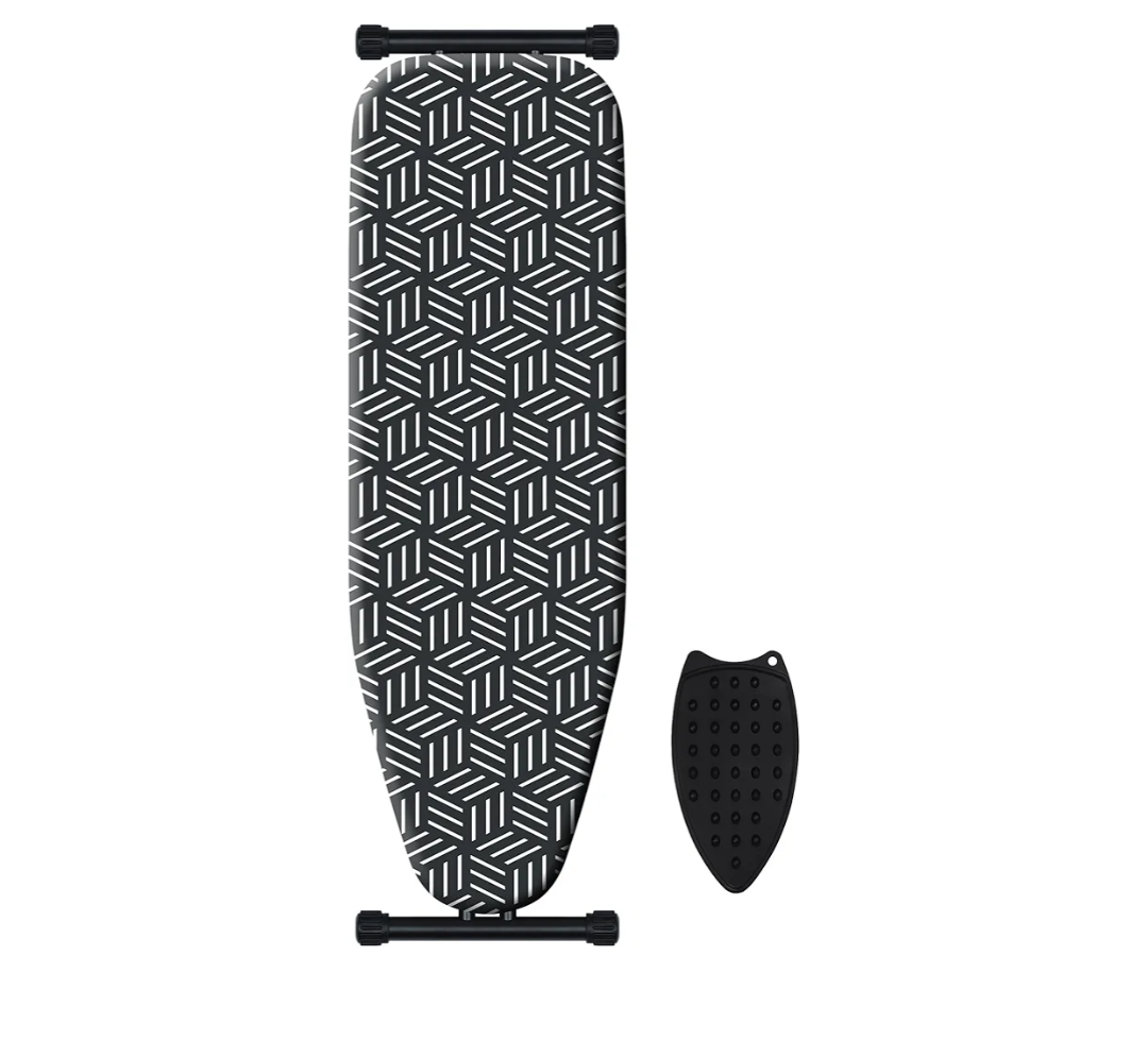 caius Ironing Board, Compact and Space Saver Full Size Ironing Board, Extra Wide Ironing Area with Extra Thick Heavy Duty Padded Cover, Stable Structure, Easy to Fold