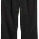 Amazon Essentials Men's Classic-Fit Wrinkle-Resistant Pleated Chino Pant (Available in Big & Tall) (Black)
