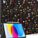 Wazzasoft for iPad A16 Case (11th) 2025,for iPad 10th Generation 10.9 inch (2022) - Smart Folio Cover (Auto Wake/Sleep) with Build-in Pencil Holder for Apple Tablet Cover for Women Girls,Retro Floral