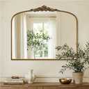 36"X30" Vintage Gold Mirror Baroque Mirror for Wall,Ornate Mirror with Metal Frame,Decorative Mirrors for Living Room,Entryway,Bathroom,and Bedroom