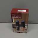 CIRCLE JOY Gravity Electric Salt and Pepper Grinder Set Automatic Salt and Pepper Grinder Set with LED Light, Battery Operated, Adjustable Coarseness, Large Capacity, for Home Kitchen BBQ, Black