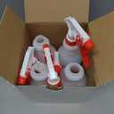 LiBa Spray Bottles (4 Pack,16 Oz), Refillable Empty Spray Bottles for Cleaning Solutions, Hair Spray, Watering Plants, Superior Flex Nozzles, Mist Sprayer, Bleach/Vinegar/Rubbing Alcohol Safe (white)