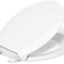 KOHLER 4639-RL-0 Cachet ReadyLatch Round-Front Toilet Seat, Quiet-Close Lid, Contoured Seat, Grip-Tight Bumpers and Installation Hardware, White