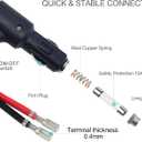 SPARKING 12Volt Replacement Cigarette Lighter Male Plug with On Off Switch - 2FT 12V Fused 15amp Cigarette Male Plug with 16AWG Lead, 12V DC Car Plug for Car Cooler,Cb Radio, Air Compressor