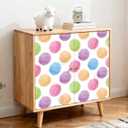 ReWallpaper Colorful Dot Wallpaper Peel and Stick Wallpaper Pink/Blue/Green Polka Dot Contact Paper for Cabinets Drawers Boho Polka Dots Wall Decals Self Adhesive Removable Kids Nursery 17.5in10ft
