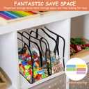 6 Packs Large Toy Storage Bags with Labels, Reusable Clear PVC Board Game Storage, Travel Waterproof Organizer Bags with Zipper for Building Blocks, Puzzle, Kids Books