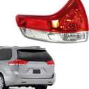 WFLNHB Left Side Tail Light Replacement for Toyota Sienna 2011 2012 2013 2014 Rear Tail Light Lamp Assembly TO2804107 8156008030 Driver Side