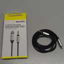 Acoustix 6-foot braided auxiliary audio cable with a USB-C to 3.5mm connector.