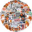 Stickers Cute Decals Stickers Vinyl Waterproof for Teens Adults Laptop Bumper Computer Phone Guitar Luggage (Basketball)