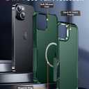 2 x Temdan Designed for iPhone 14 Case Magnetic,[Compatible with Magsafe][Military Grade Drop Protection] Dropproof Heavy Duty Tough Rugged Shockproof Phone Case for iPhone 14 (6.1")-Dark Green