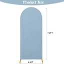 7.2FT Wedding Arch Cover Stretchy Fitted Arch Cover Round Top Stand Covers Double-Side Chiara Cover Backdrop Cover for Wedding Birthday Party Ceremony Baby Shower Decoration(Dusty Blue)
