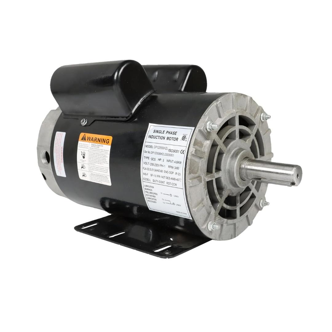 5HP Motor for Compressors 1-Phase Motor 3450 RPM 56 Frame 7/8 inch Shaft 230V