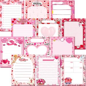 Lincia 36 Pack Valentine's Day Mini Notepads Valentines Gifts Bulk 4 x 3 Inch Heart Small Notebook Valentines Stationery Galentines Party Favors for Teacher Student School Classroom Supplies(Heart)