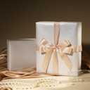 LaRibbons White Wrapping Paper, 30 Inch x 33 Feet, Solid Color Pearly-Lustre Gift Wrapping Paper Rolls for Wedding, Christmas, Valentine's Day, Birthday, Baby Shower