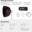 SmallRig RA-D60 Parabolic Softbox, 23.6" Quick Release Softbox with Carrying Bag, Compatible with SmallRig RC60 /RC100 Series COB Video Light for Photography Studio, Video Recording