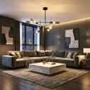 Modern Living room Dining room Sputnik Chandelier, Bedroom Hallway Light Fixtures, Pendant Lights Kitchen Island, Hanging Lights Ceiling Light Farmhouse Kitchen Decor Fixture Lamparas (Black & Gold-6)