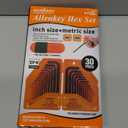 HORUSDY 32-Piece Hex Key Set with Another Torque Handle, Allen Wrench Set Inch/Metric MM(0.7mm-10mm) SAE(0.028"-3/8)