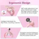 Thigh Trainer, 360Adjustable Pelvic Floor Muscle Trainer with LED Display, Inner Thigh Exerciser with 20LB Resistance Band for Women, Home Fitness Equipment for Hip, Leg, Arm