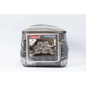 Coleman Bedding Comforter Set King - 4 Pack Log Cabin Patchwork, King