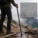 Cane Hiking Stick Mountaineering Stick Black Walking Hiking Men and Women 35 inches