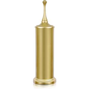 Gold Toilet Brush and HolderExtra Long Handled Toilet Brush for BathroomStainless Steel Heavy Duty Toilet Bowl Brush,Toilet Cleaner Brush -Covered Brush, Durable,Deep Cleaning