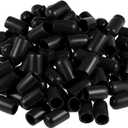 10mm Screw Thread Protectors Rubber End Caps Vinyl Flexible Bolt Screw Rubber Caps,Black,100pcs