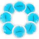LotFancy Ice Pack for Injuries Reusable, 8 Small Gel Heating Cooling Pads with Cloth Backing, Hot Cold Therapy for Eyes After Surgery, Face, Breastfeeding, Wisdom Teeth, Jaw, Headache, Sinus Relief