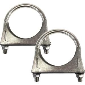 Universal Heavy Duty 3 Inch 76mm Exhaust U Bolt Clamp Stainless Steel Saddle Design with Reinforced Ribs