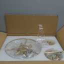 Modern Hammered Glass Chandelier, 18" Luxury Hand-Blown Glass Pendant Brass Gold Hanging Lighting Fixture for Kitchen Island Dining Living Room Entryway, E12 Base (Gold & Clear Hammered Glass)