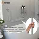 Brushed Nickel Angled Grab Bar 16x24 Inch, L-Shaped Grab Bars for Shower