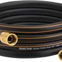 Giraffe Tools Leader Hose 5/8" x 10ft, Custom Length, No Kink, Flexible, Leakproof Water Hose, Double Female Fittings, 600 Burst PSI, 10ft, Black Orange