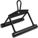 Yes4All Cable Machine Attachment, Double D Handle & Tricep Rope Cable Attachment, Weight Machine Accessories Load 880 LB for Home Gym (Black)