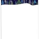 Colorful Trees Christmas Stationary - 60 Sheets - Premium Holiday Letter Paper