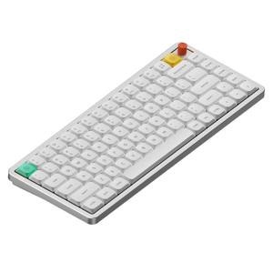 nuphy Air75 V3 Hot Swappable Wireless Mechanical Keyboard, 84 Keys 75% Custom Low Profile Keyboard with Knob, RGB Backlit, Gasket Mounted, Support Bluetooth/2.4GHz/USB-C,White-Blush Nano