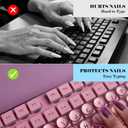 60pcs Keyboard Stickers for Long Nails, Clear Glass Bubbles, Protect Nail Art, No-Residue, Reusable Raised Keyboard Stickers, for Desktop Keyboards, External Keyboards, Calculators