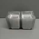 100 Pcs Clear Hinged Plastic Containers with Lids,Individual Cake Slice Containers,Square Plastic Food Container,Disposable Clamshell Take Out Containers for Cakes,Cookies,Pasta,Sandwiches,Salad