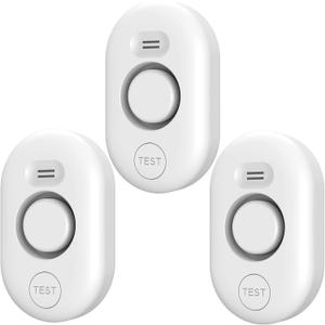 3 Pack WD61 Water Leak Detector for Home, Support Pair with METAK W13 WiFi Gateway (Sold Separately) for App Alert, Water Flood/Drip Sensor Alarm for Basement/Kitchen/Bathroom/Laundry Room,Sink/Pipe (White)