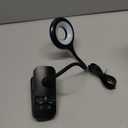 Clip on Light Rechargeable with Large Clamp, Battery Operated Bed Headboard Reading Lamp - 5 Colors 5 Brightness, Flexible Arm Book Light at Night for Kids Desk Bunk Metal Bed Frame (Black)