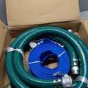 Cam and Groove 2" Suction Pump Kit - Includes 65' Blue & 20' Green PVC Hoses & Strainer & Adapter