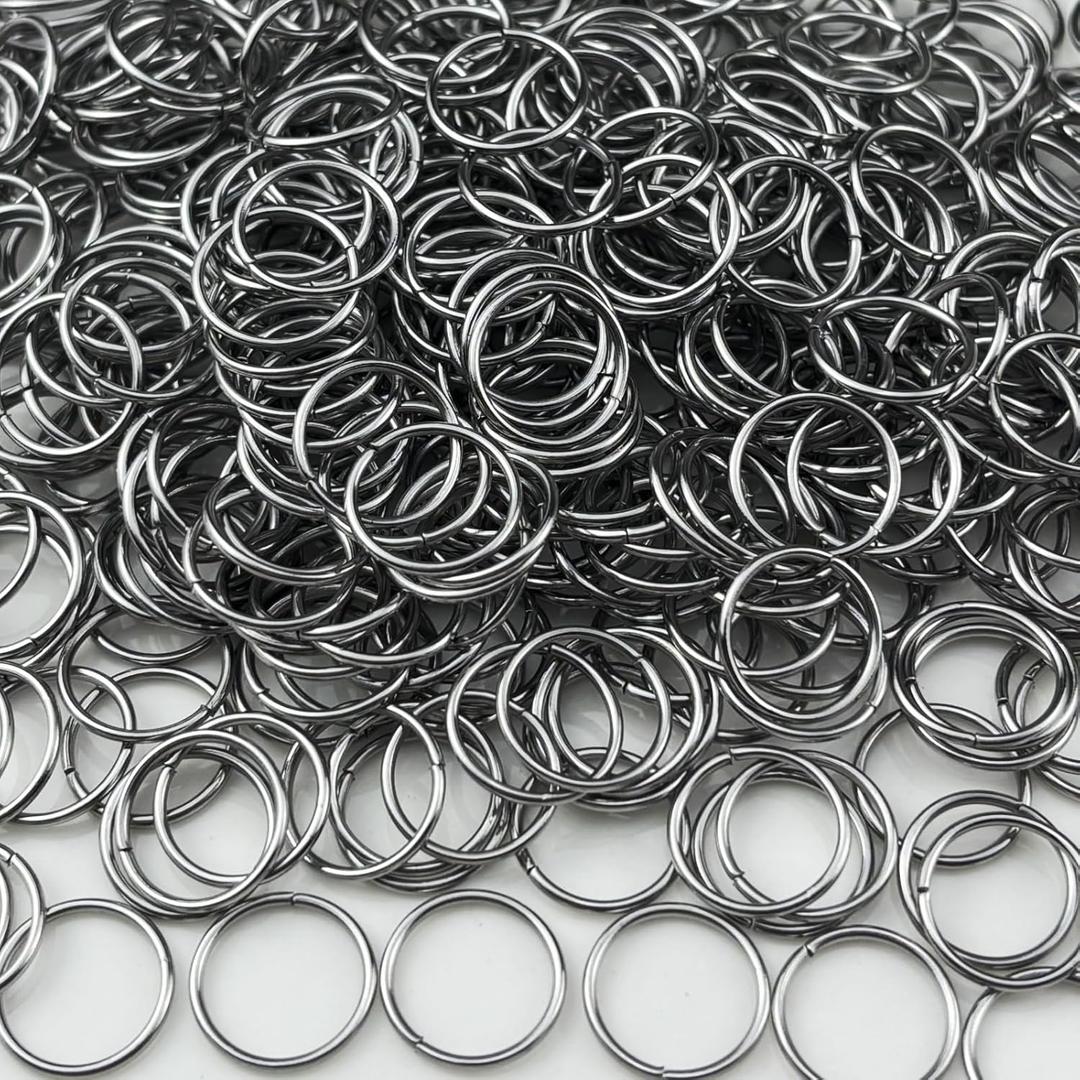 500pcs 12mm Stainless Steel Jump Rings Connector Rings for DIY Craft Jewelry Making Necklaces Bracelet Earrings Keychains