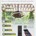 Fanbulous Outdoor Ceiling Fans with Light for Patios, 20" Weatherproof Plug in Ceiling Fan, Gazebo Fan Remote&APP Control, 3CCT Dimmable,Caged Ceiling Fan with Hanging Hook for Porch, Pergola,Canopy